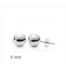 925 Ayar Gümüş Top Küpe - 6 mm (EA1160219) (336336)