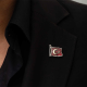 925 Ayar Gümüş Türk Bayrağı Rozet T4460 (336336)