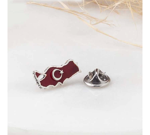 925 Ayar Gümüş Türkiye Haritası Rozet T8573 (336336) 925 Ayar Gümüş Türkiye Haritası Rozet T8573 (336336)