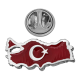 925 Ayar Gümüş Türkiye Haritası Rozet T8573 (336336)