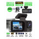 A98 Full Hd 3 Kameralı Araç Içi Güvenlik Kamerası 64gb Uyumlu Ir Gece Görüşü, Ön-arka-iç Kayıt