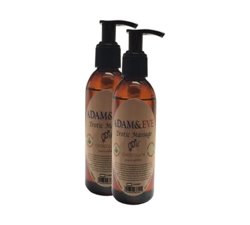 Adam & EAdam&EErkeklere Özel Çikolata Aromalı Masaj Yağı Pure Edible Chocolate Flavor Massage Oil 125ml 2 Adet