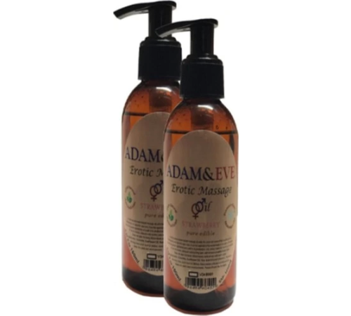 Adam & Eve Aromaterapi Unisex Özel Çilekli Masaj Yağı Pureedible Strawberry Flavormassage Oil 125 ml 2ADET