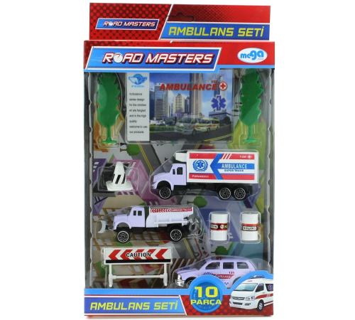 Ağaçlı Metal Ambulans Seti Jp9103 Ağaçlı Metal Ambulans Seti Jp9103