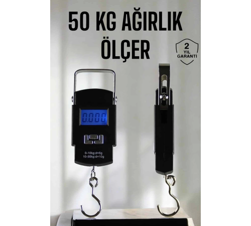 Ağırlık Ölçer 50 Kg El Terazisi El Kantarı Pilli Led Ekran