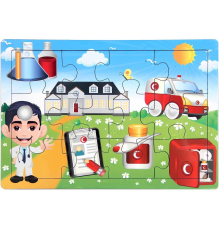 Ahşap Eğitici Puzzle 12 Parça - 1 Adet Stokta Olan Gönderilir