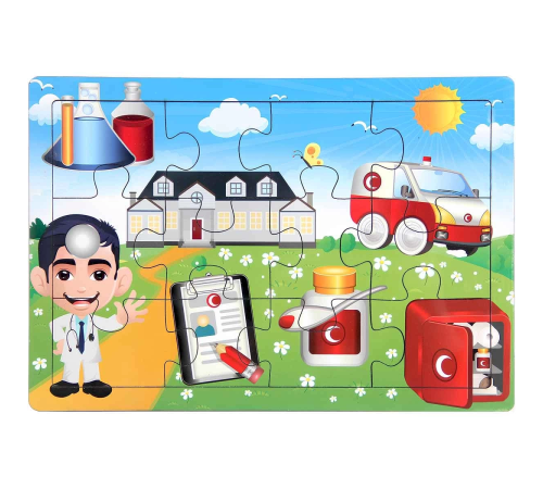Ahşap Eğitici Puzzle 12 Parça - 1 Adet Stokta Olan Gönderilir Ahşap Eğitici Puzzle 12 Parça - 1 Adet Stokta Olan Gönderilir
