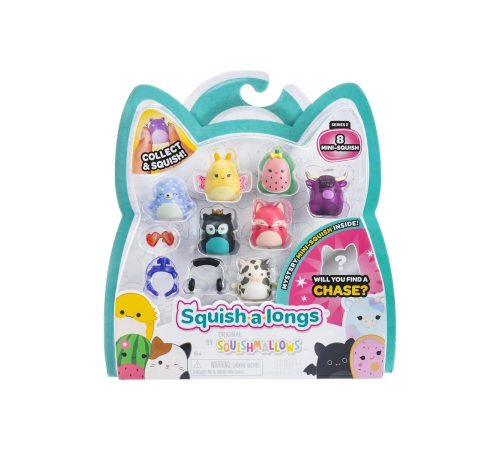 AL0021 Squish-a-longs 8 Figür + Yüzük Set Asorti Seri 2