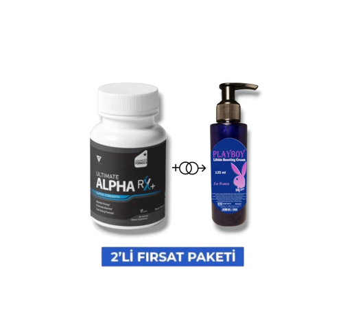 Alpha RX+ Erkek Performans Geliştirici 30'lu Takviye + Etkili  İstekli Arttırıcı Krem 125 ML