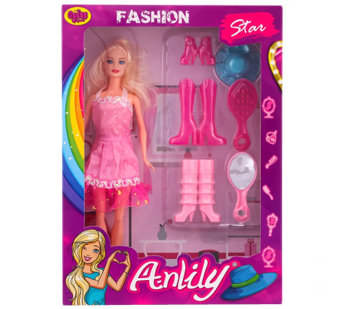 Anlily Fashion Star Kutulu Aksesuarlı Bebek