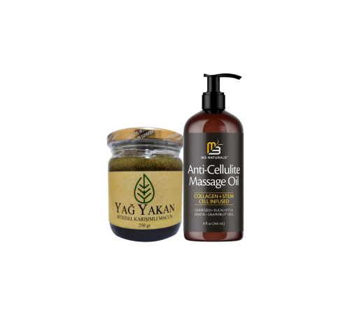 Anti-Cellulite Massage Oil 240 ml Selülitlere Karşı Masaj Yağı + Yağyakan Macunu İncelme Zayıflatmaya Macun 250 gr Anti-Cellulite Massage Oil 240 ml Selülitlere Karşı Masaj Yağı + Yağyakan Macunu İncelme Zayıflatmaya Macun 250 gr