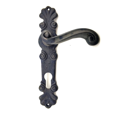 Antika Tarz Dekoratif Pirinç Okyanus Yale Kapı Kolu - 230x46 mm, Oksit Antika Tarz Dekoratif Pirinç Okyanus Yale Kapı Kolu - 230x46 mm, Oksit