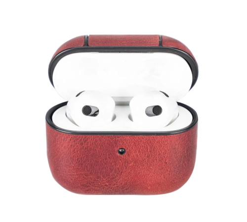 Apple AirPods 3.nesil Uyumlu Deri Kılıf Juni AA4 Kırmızı Apple AirPods 3.nesil Uyumlu Deri Kılıf Juni AA4 Kırmızı