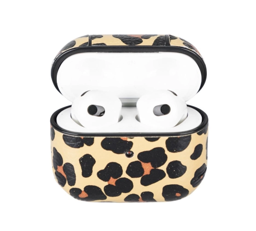 Apple AirPods 3.nesil Uyumlu Deri Kılıf Juni LEO-NE Leopar Apple AirPods 3.nesil Uyumlu Deri Kılıf Juni LEO-NE Leopar