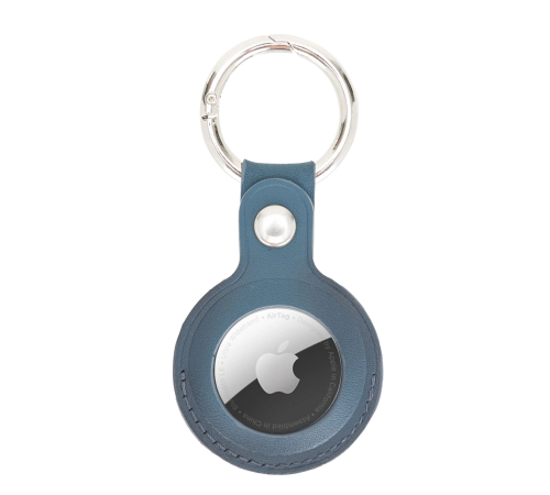 Apple AirTag Uyumlu Deri Anahtarlık, BRN4EF Mavi Apple AirTag Uyumlu Deri Anahtarlık, BRN4EF Mavi