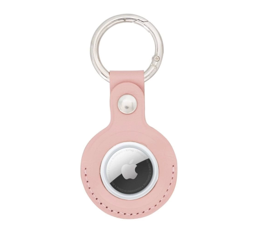 Apple AirTag Uyumlu Deri Anahtarlık, NU2 Pembe Apple AirTag Uyumlu Deri Anahtarlık, NU2 Pembe