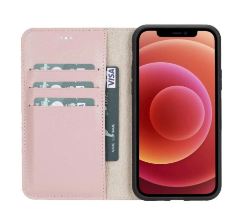 Apple iPhone 11 Pro Uyumlu Deri Cüzdanlı Kılıf Pembe Apple iPhone 11 Pro Uyumlu Deri Cüzdanlı Kılıf Pembe