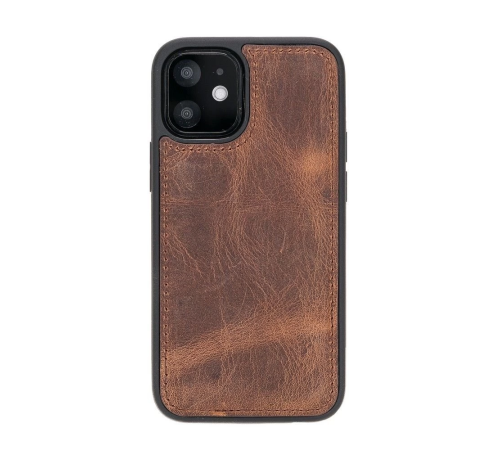 Apple iPhone 12 mini Uyumlu Deri Arka Kapak G2 Kahve Apple iPhone 12 mini Uyumlu Deri Arka Kapak G2 Kahve
