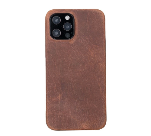 Apple iPhone 12 Pro Max Uyumlu Deri Arka Kapak ROCK G2 Kahve Apple iPhone 12 Pro Max Uyumlu Deri Arka Kapak ROCK G2 Kahve