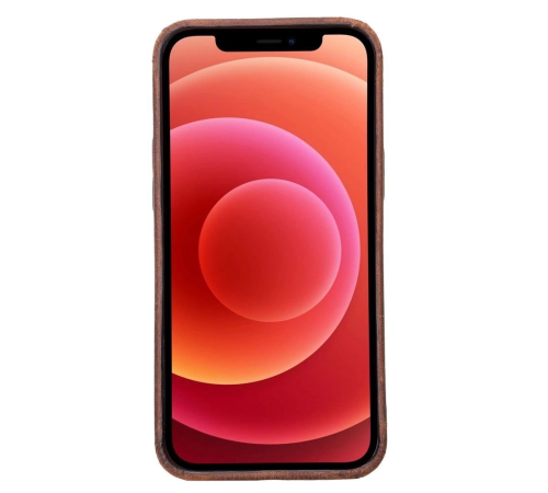 Apple iPhone 12 Pro Max Uyumlu Deri Arka Kapak ROCK G2 Kahve Apple iPhone 12 Pro Max Uyumlu Deri Arka Kapak ROCK G2 Kahve