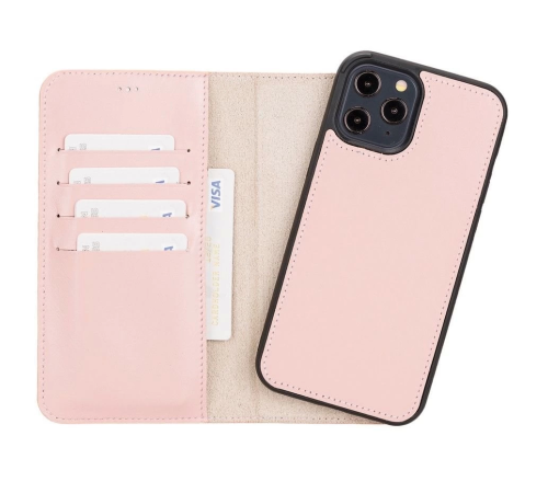 Apple iPhone 12 Pro Max Uyumlu Deri Cüzdanlı Kılıf NU2 Pembe Apple iPhone 12 Pro Max Uyumlu Deri Cüzdanlı Kılıf NU2 Pembe