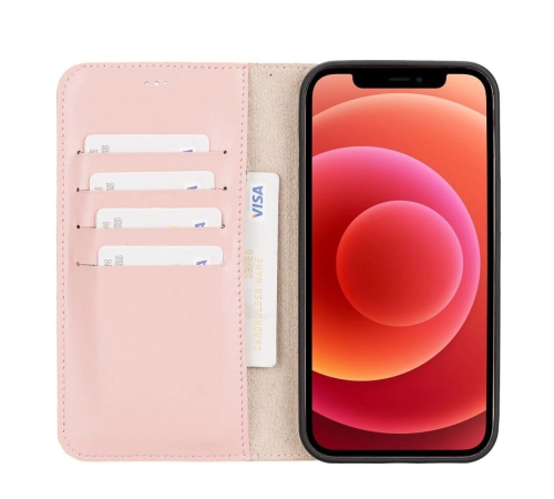 Apple iPhone 12 Pro Max Uyumlu Deri Cüzdanlı Kılıf NU2 Pembe Apple iPhone 12 Pro Max Uyumlu Deri Cüzdanlı Kılıf NU2 Pembe