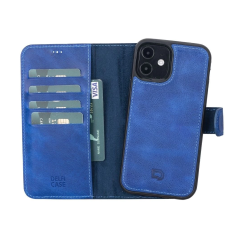 Apple iPhone 12 Pro Uyumlu Deri Cüzdanlı Kılıf Okyanus Mavi Apple iPhone 12 Pro Uyumlu Deri Cüzdanlı Kılıf Okyanus Mavi