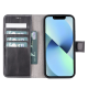 Apple iPhone 12 Pro Uyumlu Deri Cüzdanlı Kılıf VS4EF Gri