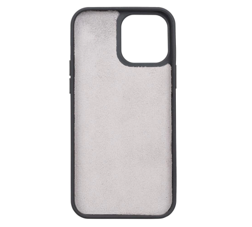 Apple iPhone 13 Pro Max Uyumlu Deri Arka Kapak Antik Gri Apple iPhone 13 Pro Max Uyumlu Deri Arka Kapak Antik Gri