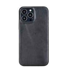Apple iPhone 13 Pro Max Uyumlu Deri Arka Kapak ROCK RST1 Siyah