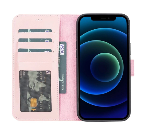 Apple iPhone 13 Pro Max Uyumlu Deri Cüzdanlı Kılıf NU2 Pembe Apple iPhone 13 Pro Max Uyumlu Deri Cüzdanlı Kılıf NU2 Pembe