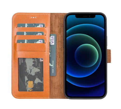 Apple iPhone 13 Pro Max Uyumlu Deri Cüzdanlı Kılıf RST2EF Taba Apple iPhone 13 Pro Max Uyumlu Deri Cüzdanlı Kılıf RST2EF Taba