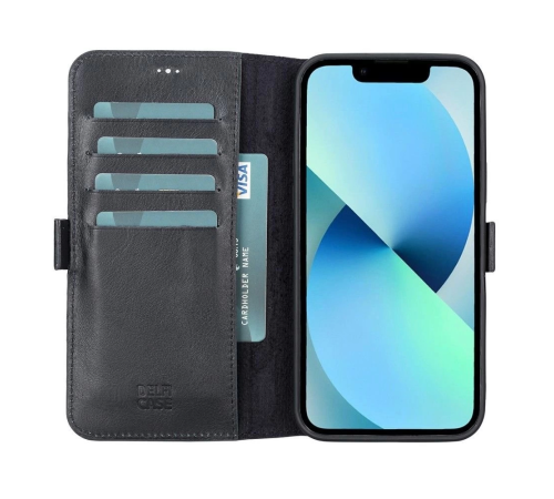 Apple iPhone 13 Pro Max Uyumlu Deri Cüzdanlı Kılıf Siyah Apple iPhone 13 Pro Max Uyumlu Deri Cüzdanlı Kılıf Siyah
