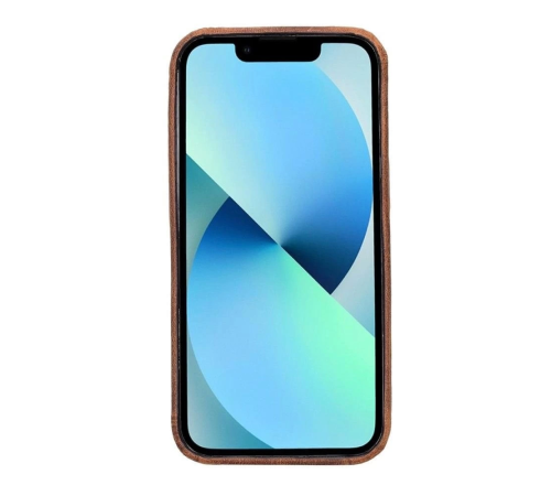 Apple iPhone 13 Pro Uyumlu Deri Arka Kapak ROCK G2 Kahverengi Apple iPhone 13 Pro Uyumlu Deri Arka Kapak ROCK G2 Kahverengi