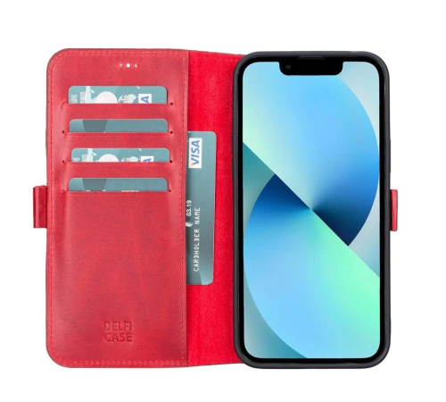Apple iPhone 13 Pro Uyumlu Deri Cüzdanlı Kılıf Nar Çiçeği Apple iPhone 13 Pro Uyumlu Deri Cüzdanlı Kılıf Nar Çiçeği