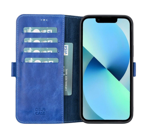 Apple iPhone 13 Pro Uyumlu Deri Cüzdanlı Kılıf Okyanus Mavi Apple iPhone 13 Pro Uyumlu Deri Cüzdanlı Kılıf Okyanus Mavi