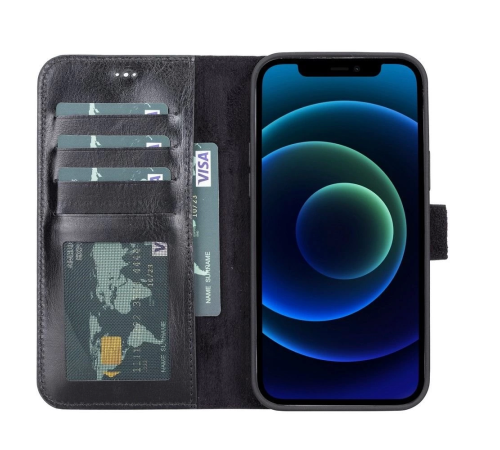 Apple iPhone 13 Pro Uyumlu Deri Cüzdanlı Kılıf RST1 Siyah Apple iPhone 13 Pro Uyumlu Deri Cüzdanlı Kılıf RST1 Siyah