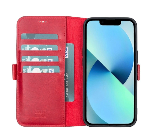 Apple iPhone 13 Uyumlu Deri Cüzdanlı Kılıf Nar Çiçeği Apple iPhone 13 Uyumlu Deri Cüzdanlı Kılıf Nar Çiçeği