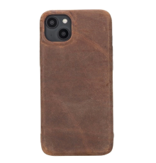 Apple iPhone 14 Plus Uyumlu Deri Arka Kapak ROCK G2