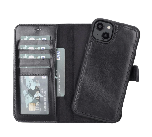 Apple iPhone 14 Plus Uyumlu Deri Cüzdanlı Kılıf MWWN RST1 Siyah Apple iPhone 14 Plus Uyumlu Deri Cüzdanlı Kılıf MWWN RST1 Siyah