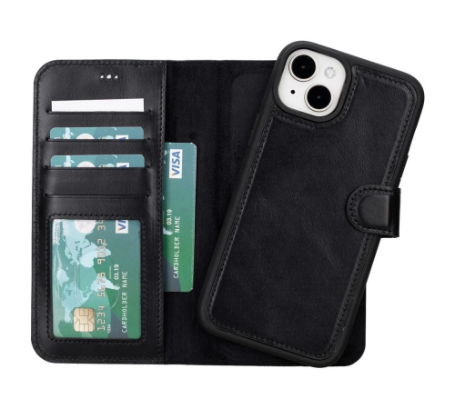 Apple iPhone 15 Plus Uyumlu Deri Cüzdanlı Kılıf MWWN RST1 Siyah Apple iPhone 15 Plus Uyumlu Deri Cüzdanlı Kılıf MWWN RST1 Siyah