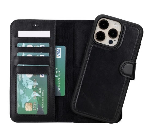 Apple iPhone 15 Pro Max Uyumlu Deri Cüzdanlı Kılıf MWWN RST1 Siyah Apple iPhone 15 Pro Max Uyumlu Deri Cüzdanlı Kılıf MWWN RST1 Siyah