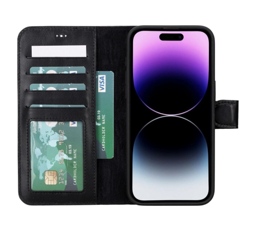 Apple iPhone 15 Pro Max Uyumlu Deri Cüzdanlı Kılıf MWWN RST1 Siyah Apple iPhone 15 Pro Max Uyumlu Deri Cüzdanlı Kılıf MWWN RST1 Siyah