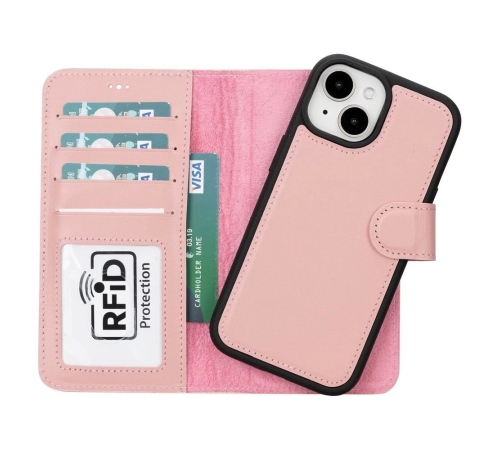 Apple iPhone 15 Uyumlu Deri Cüzdanlı Kılıf MWWN NU2 Pembe Apple iPhone 15 Uyumlu Deri Cüzdanlı Kılıf MWWN NU2 Pembe