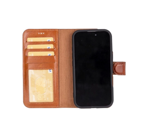 Apple iPhone 16 Plus uyumlu, Hakiki Deri, El Yapımı, Cüzdanlı Kılıf, Gölgeli Taba Apple iPhone 16 Plus uyumlu, Hakiki Deri, El Yapımı, Cüzdanlı Kılıf, Gölgeli Taba