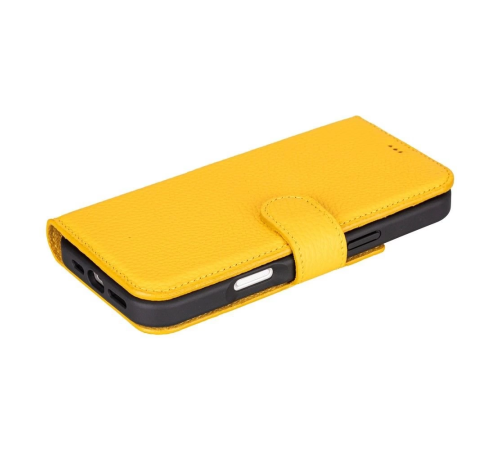 Apple iPhone 16 Pro Max uyumlu, Hakiki Deri, El Yapımı, Cüzdanlı Kılıf, Sarı Apple iPhone 16 Pro Max uyumlu, Hakiki Deri, El Yapımı, Cüzdanlı Kılıf, Sarı