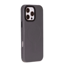 Apple iPhone 16 Pro Max uyumlu, Hakiki Deri, El Yapımı Kılıf, Gri