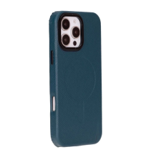 Apple iPhone 16 Pro Max uyumlu, Hakiki Deri, El Yapımı Kılıf, Mavi