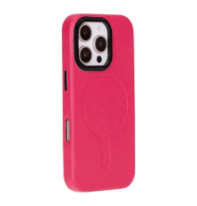 Apple iPhone 16 Pro Max uyumlu, Hakiki Deri, El Yapımı Kılıf, Pembe