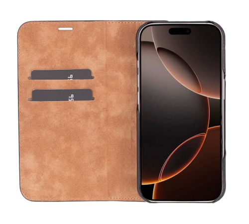 Apple iPhone 16 Pro uyumlu, Hakiki Deri, El Yapımı, Cüzdanlı Kılıf, Parlak Siyah Apple iPhone 16 Pro uyumlu, Hakiki Deri, El Yapımı, Cüzdanlı Kılıf, Parlak Siyah